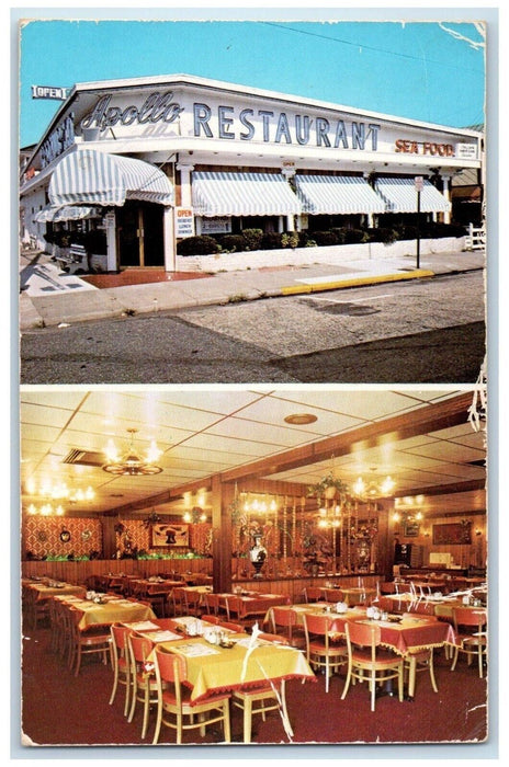 c1960 Apollo Restaurant Multi-View Wildwood New Jersey Vintage Antique Postcard
