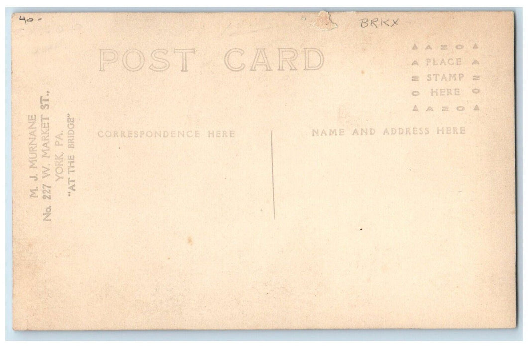 1915 St. Mary's Church Rev. Geo. J. Breckel Pastor York Pa RPPC Photo Postcard