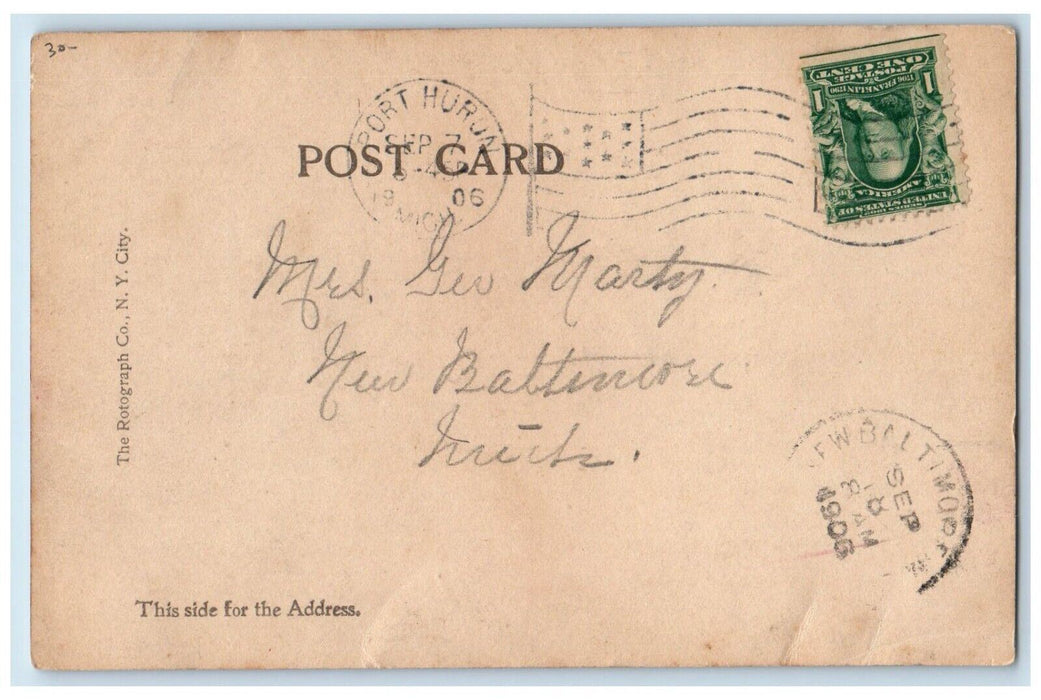 1906 Maggie Large Letter Beautiful Girls Rotograph RPPC Photo Postcard