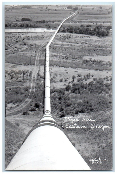 c1950's Pipe Line Barn Eastern Oregon OR RPPC Unposted Photo Postcard