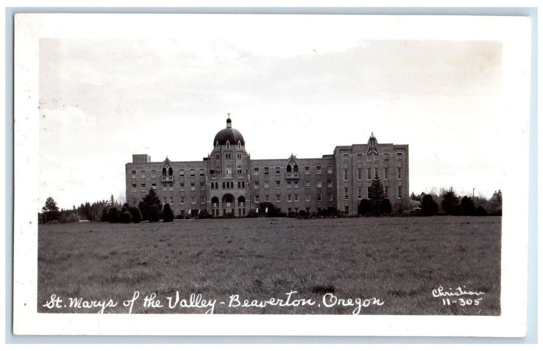 c1950's St. Mary's Of The Valley Beaverton Oregon OR RPPC Photo Postcard