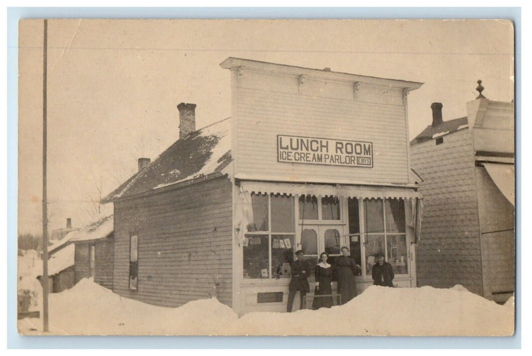 c1910 Eby's Ice Cream Parlor Lunch Room Imperial Nebraska NE RPPC Photo Postcard