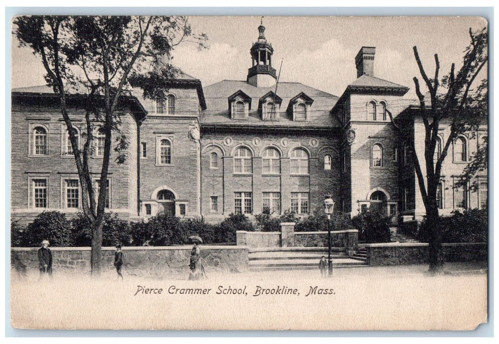 c1905 Pierce Crammer School Brookline Massachusetts MA Antique Postcard