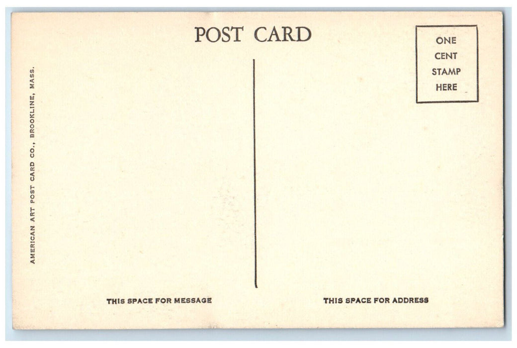 c1940's Baptist Church Brookline Massachusetts MA Vintage Unposted Postcard