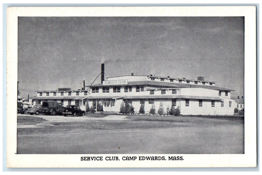 c1940's Service Club, Camp Edwards Massachusetts MA Vintage Unposted Postcard