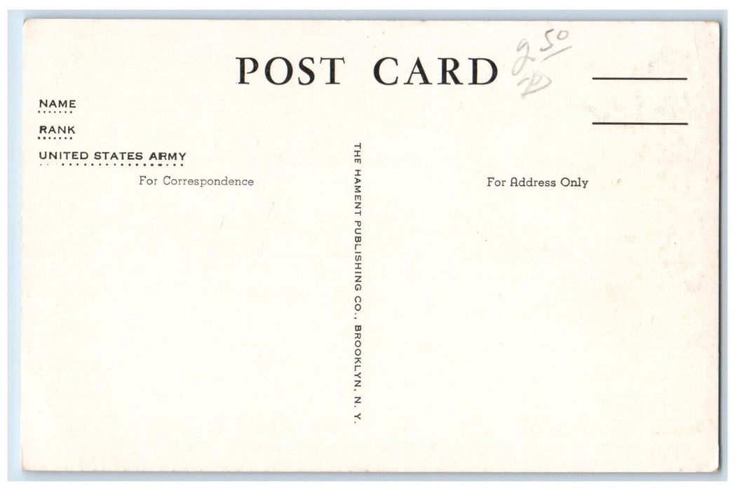 c1940's Service Club, Camp Edwards Massachusetts MA Vintage Unposted Postcard