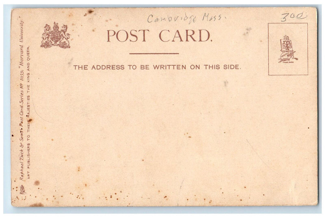 c1905 The Gymnasium Harvard University Cambridge MA Tuck Art Antique Postcard