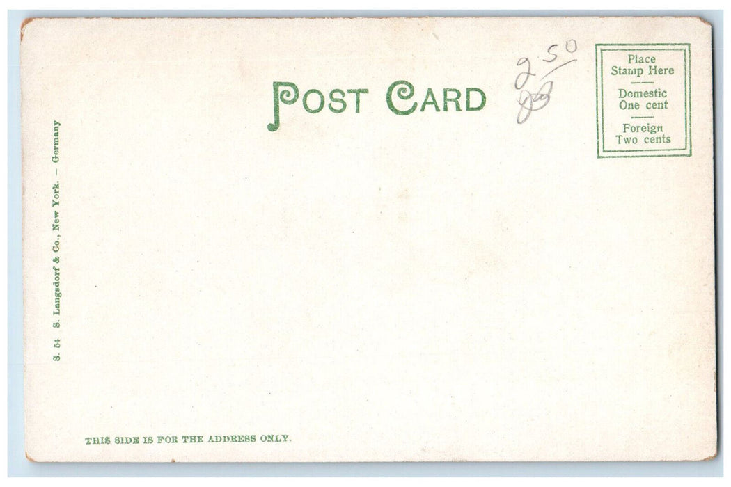 c1905 Harvard Hall Harvard College Cambridge MA Antique Unposted Postcard