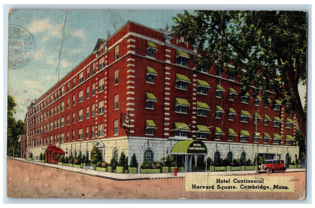 1940 Hotel Continental Harvard Square Cambridge Massachusetts MA Postcard