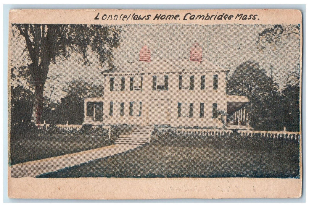 c1905 Longfellows Home Cambridge Massachusetts MA Antique Unposted Postcard