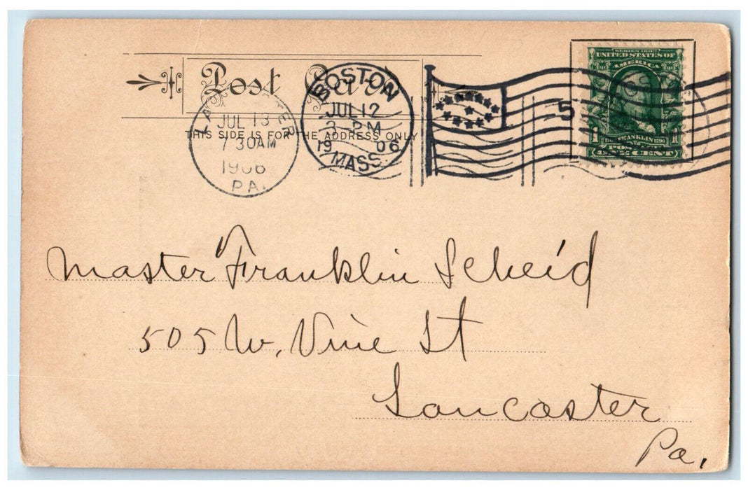 1906 Memorial Hall Harvard University Cambridge Massachusetts MA Postcard