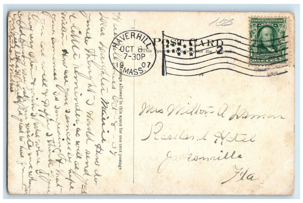1907 Bradord Academy Bradford Massachusetts MA Ripped Tree Bark Postcard