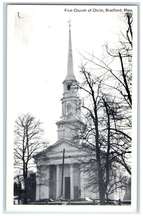 c1940's First Church of Christ Bradford Massachusetts MA Unposted Postcard