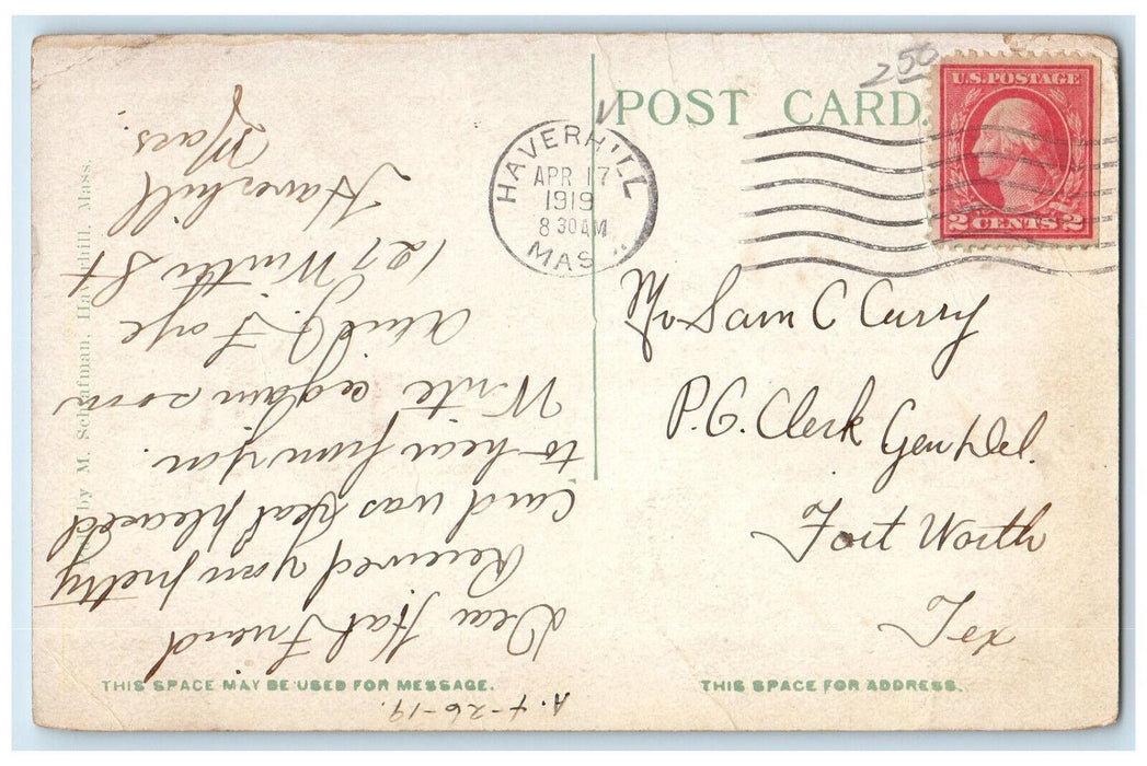 1919 Bradford Academy, Bradford Massachusetts MA M. Schlafman Postcard