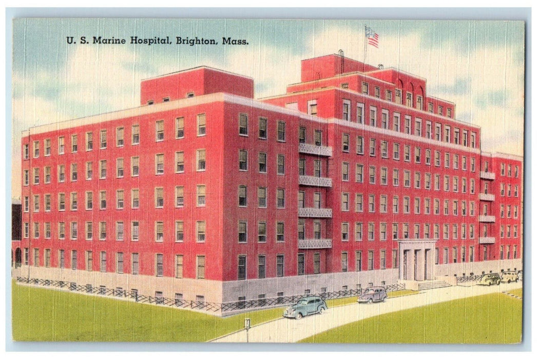 c1940's U.S. Marine Hospital, Brighton Massachusetts MA Vintage Postcard
