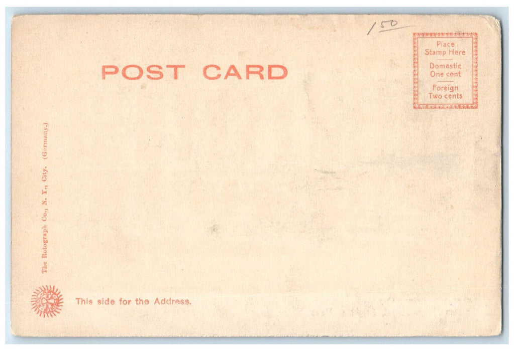 c1905 High School Brighton Massachusetts MA Antique Unposted Postcard