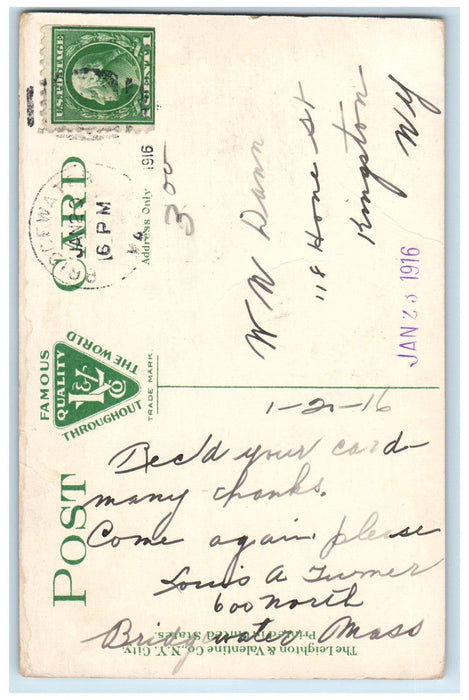 1916 Gymnasium State Normal School Bridgewater Normal School MA Postcard