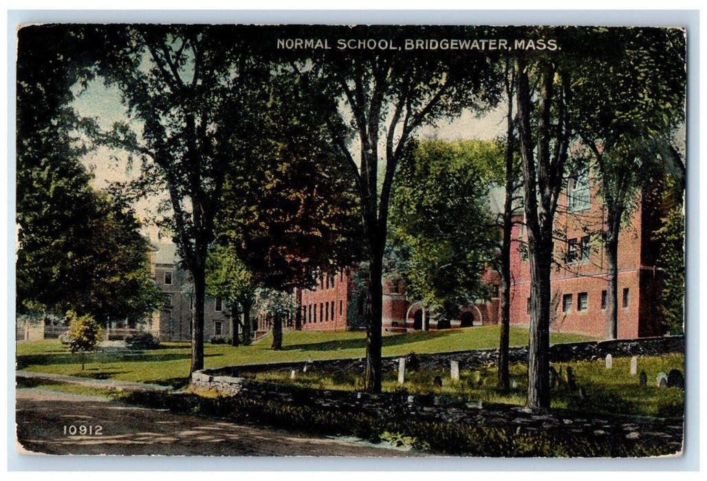 1911 Normal School Bridgewater Massachusetts MA Antique Posted Postcard