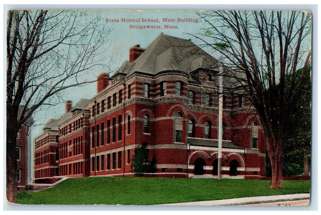c1910 State Normal School Main Building Bridgewater Massachusetts MA Postcard
