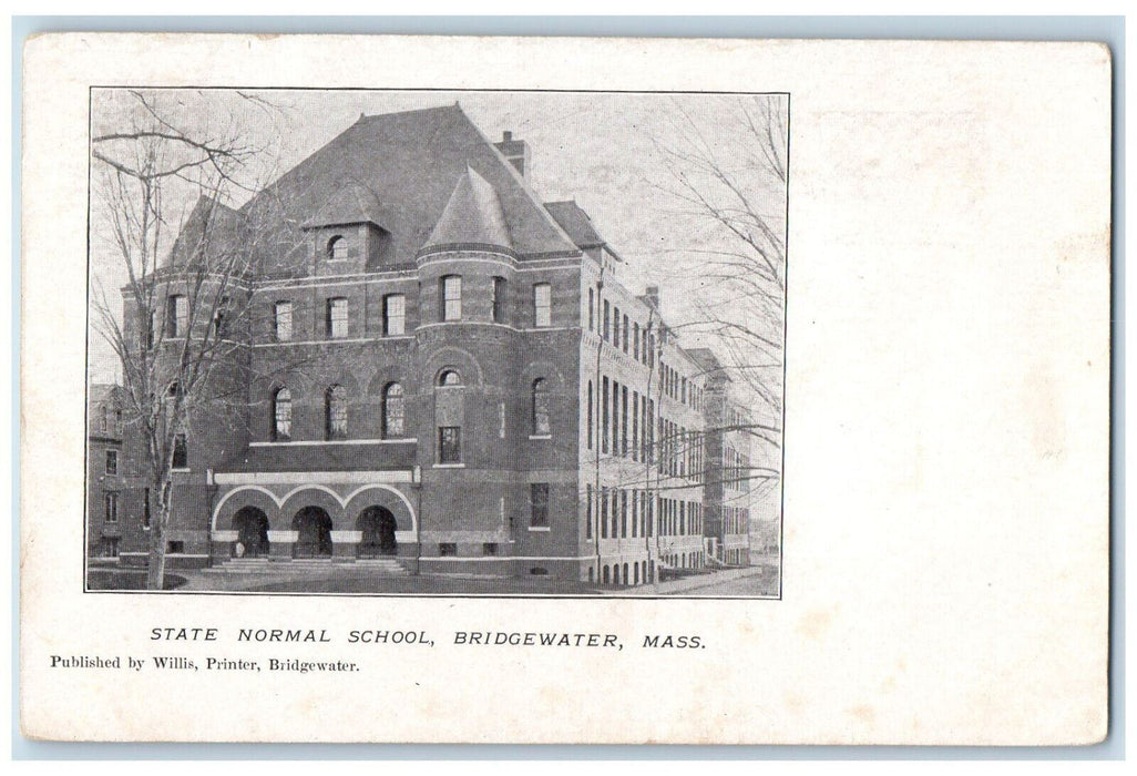 c1905 State Normal School Bridgewater Massachusetts MA Willis Printer Postcard