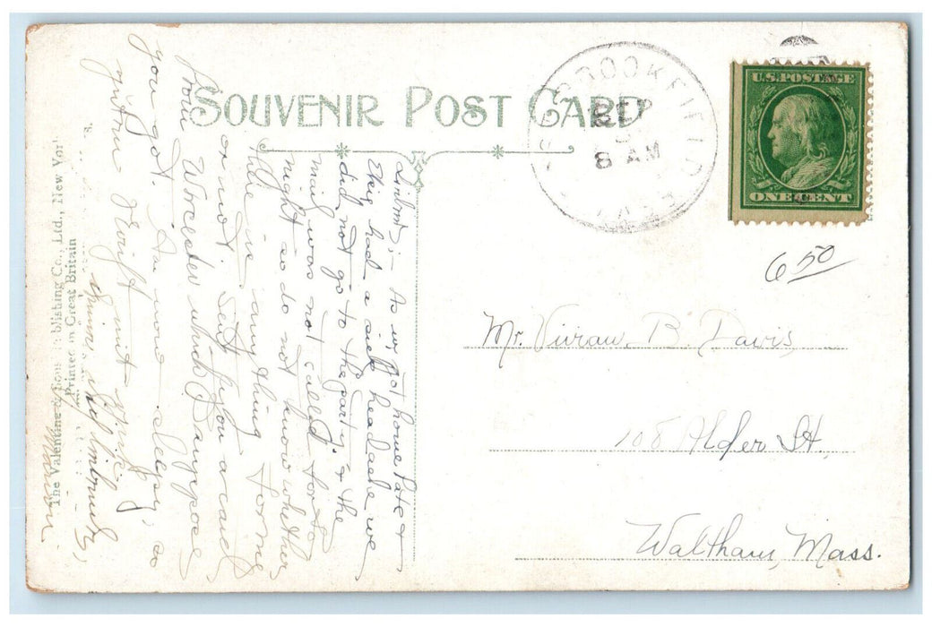 c1910 B and A. Railroad Station Brookfield Massachusetts MA Postcard