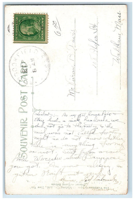 c1910 B and A. Railroad Station Brookfield Massachusetts MA Postcard