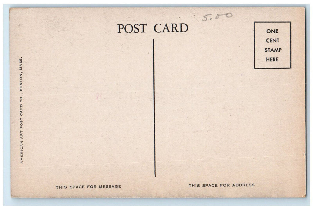 c1940's Central Congregational Church Bridgewater Massachusetts MA Postcard
