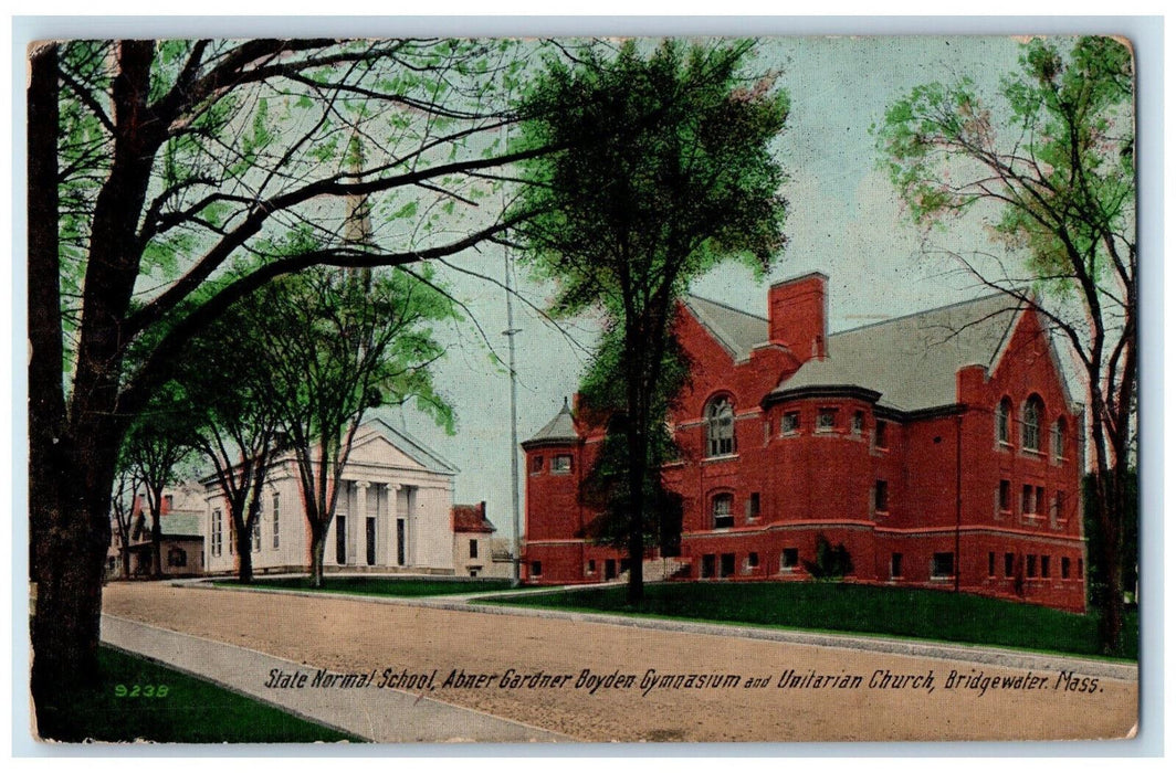 c1910 State Normal School Abner Gardner Boyden Gymnasium Bridgewater MA Postcard