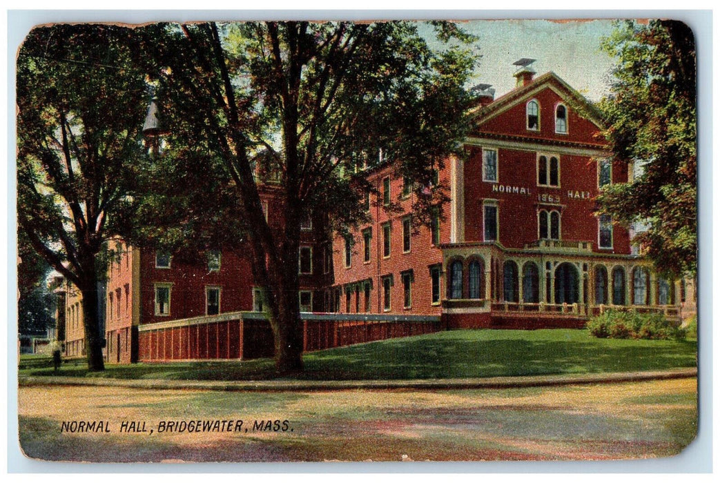 1910 View of Normal Hall Building Bridgewater Massachusetts MA Postcard
