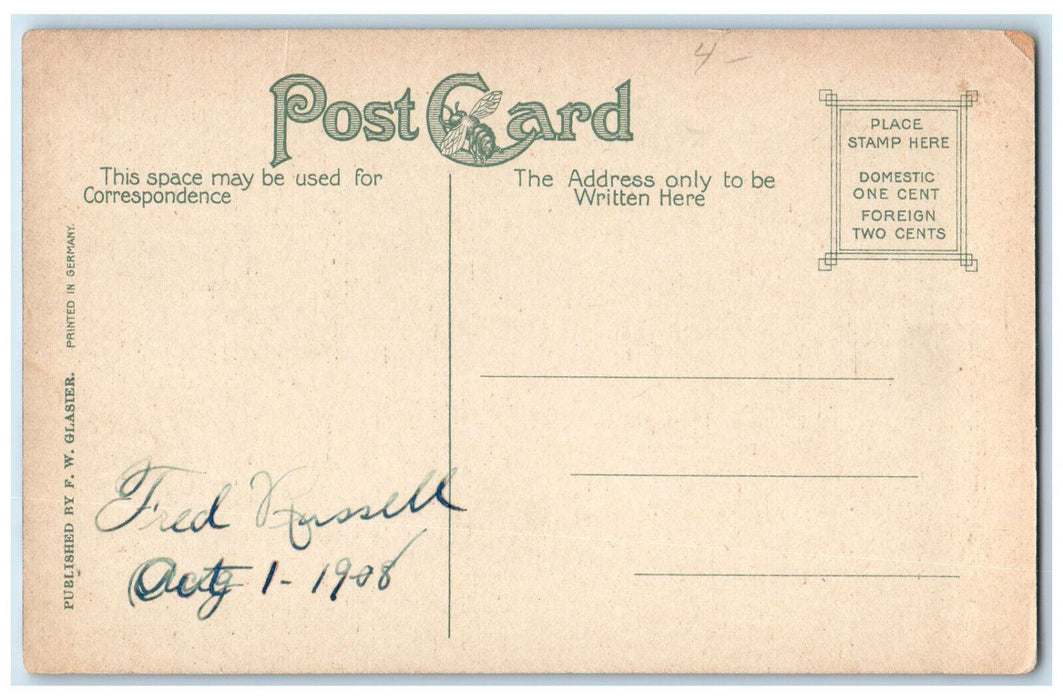 1908 Horses Dogs, Brockton Fair Brockton Massachusetts MA Antique Postcard