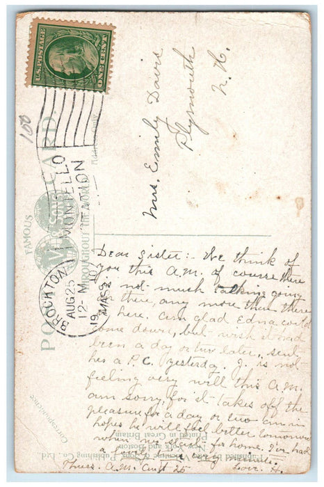 1910 Howard School, Brockton Massachusetts MA Antique Posted Postcard