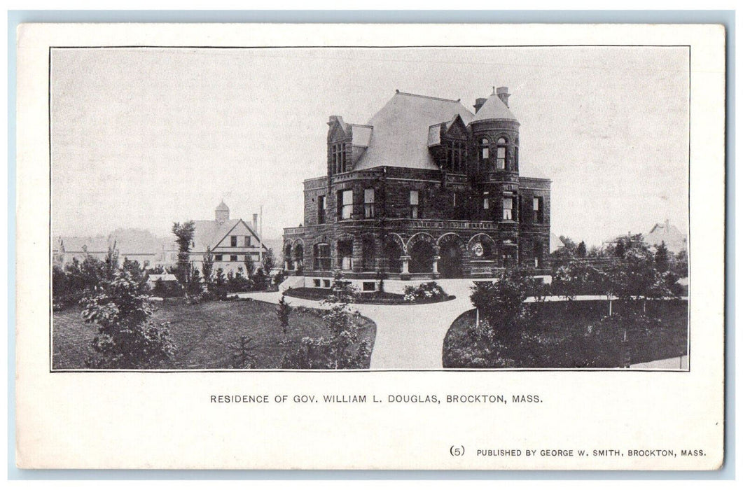 c1905 Residence of Gov. William L Douglas Massachusetts MA Antique Postcard