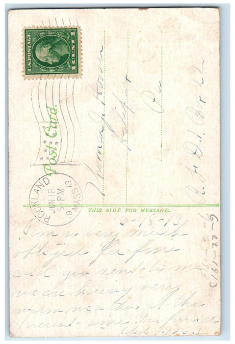 1913 Churchill & Alden Shoe Factory Campello, Brockton Massachusetts MA Postcard