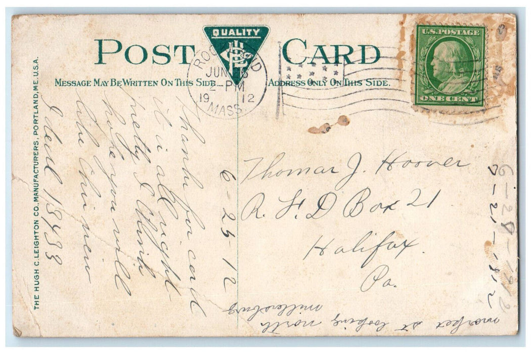 1912 The City Hall, Brockton Massachusetts MA Antique Posted Postcard