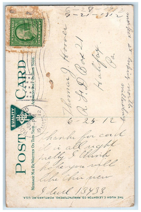 1912 The City Hall, Brockton Massachusetts MA Antique Posted Postcard