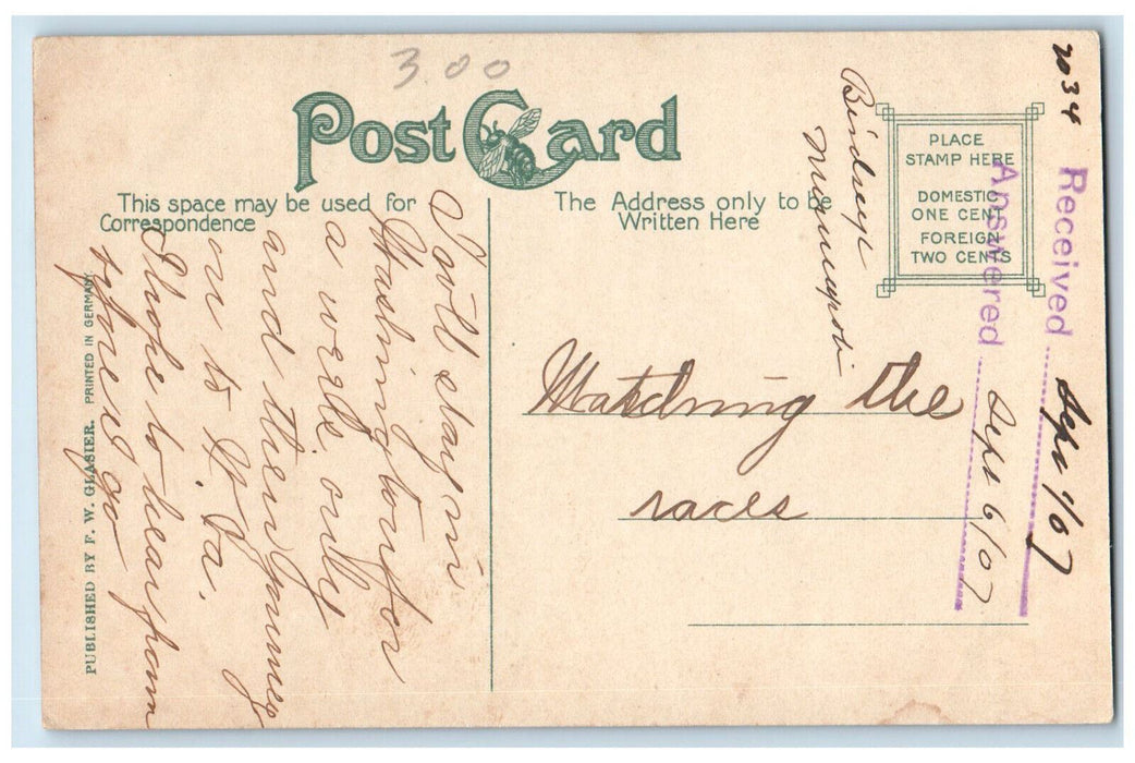 1907 Brockton Fair, Brockton Massachusetts MA Posted Antique Postcard