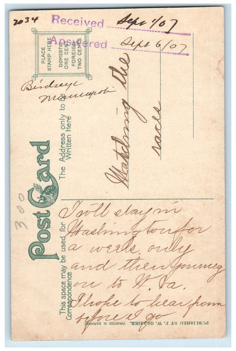 1907 Brockton Fair, Brockton Massachusetts MA Posted Antique Postcard