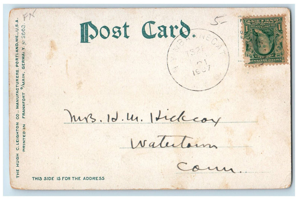 1907 Geo J Goulds Georgian Court Lakewood New Jersey NJ Posted Postcard