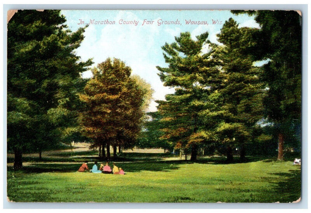 c1910 Marathon County Fair Grounds Scenic Wausau Wisconsin WI Vintage Postcard