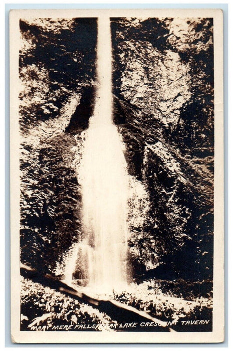 c1930's Marymere Waterfall Lake Crescent Washington WA RPPC Photo Postcard