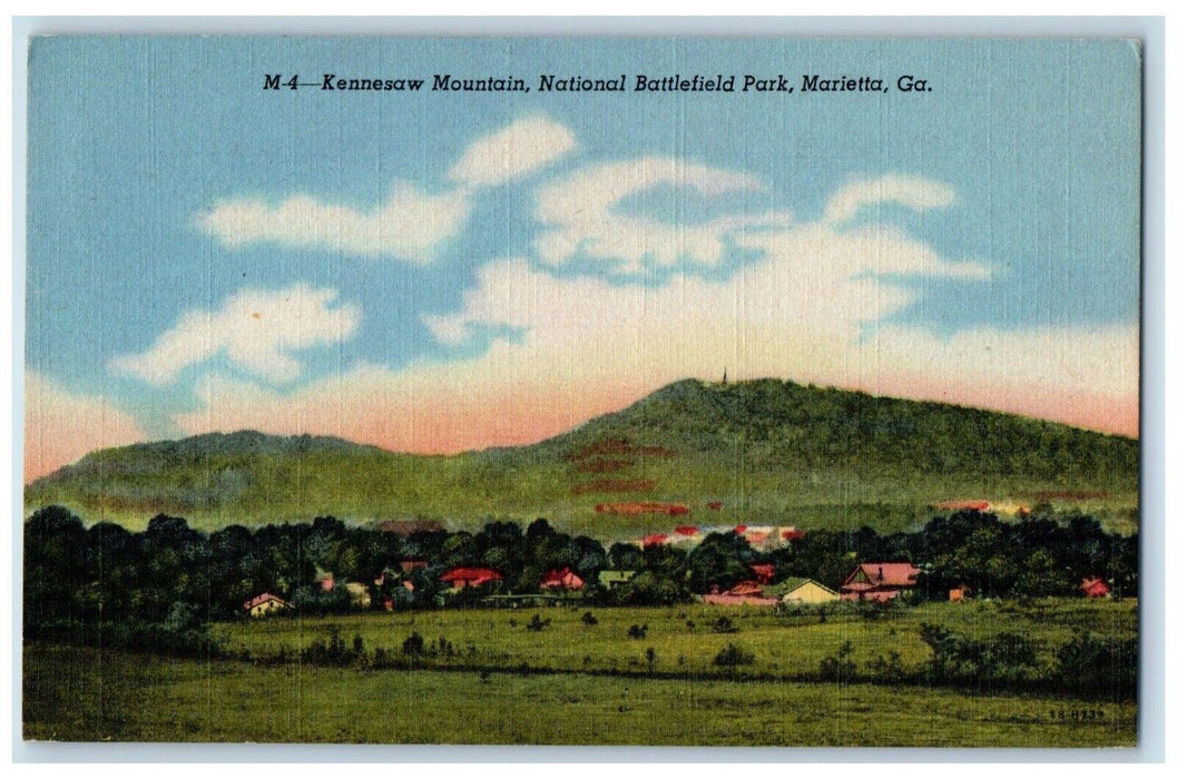 c1940's Kennesaw Mountain National Battlefield Park Marietta Georgia GA Postcard