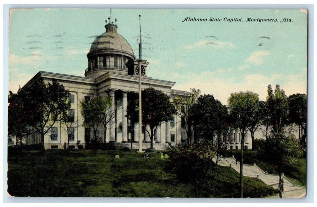 1911 Alabama State Capitol Building Montgomery Alabama AL Antique Postcard