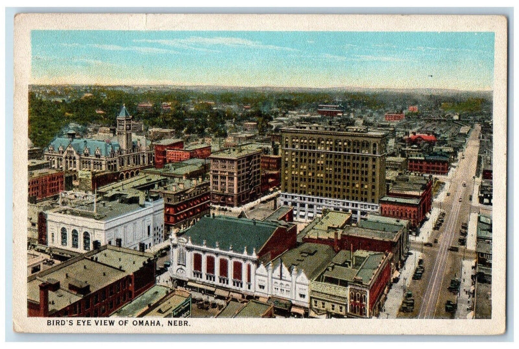 1924 Bird's Eye View Of Omaha Nebraska NE Posted Vintage Postcard