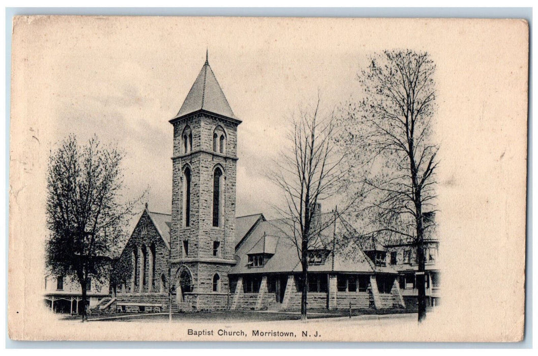 c1905 Baptist Church Morristown New Jersey NJ Antique Unposted Postcard