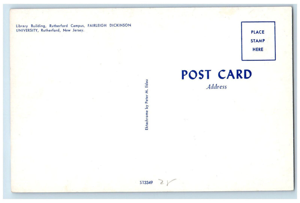 c1960's Library Rutherford Campus Farleigh Dickinson University NJ Postcard