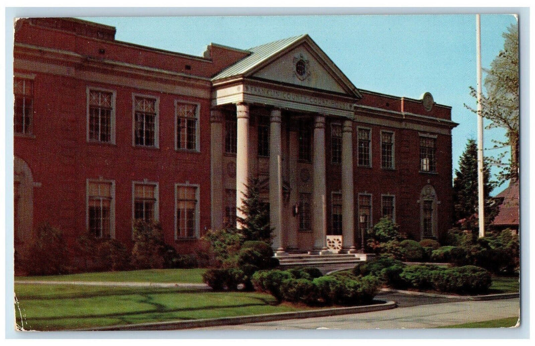 c1950's Franklin County Court House Greenfield Massachusetts MA Vintage Postcard
