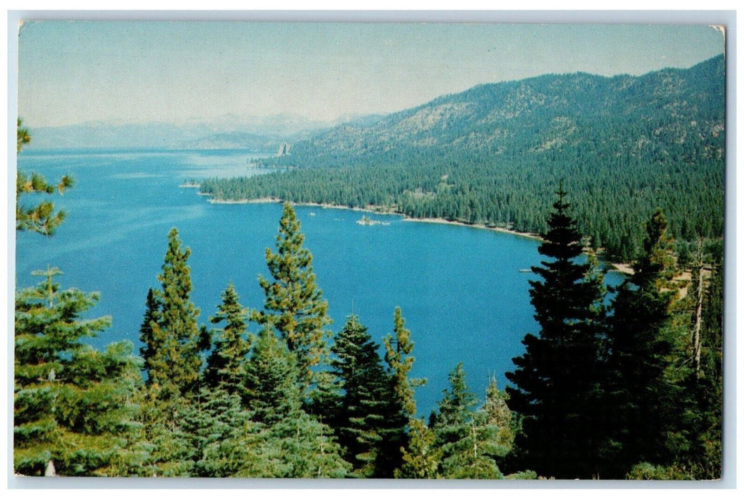 c1960's View Of Zephyr Cove Lake Tahoe Nevada NV Unposted Vintage Postcard