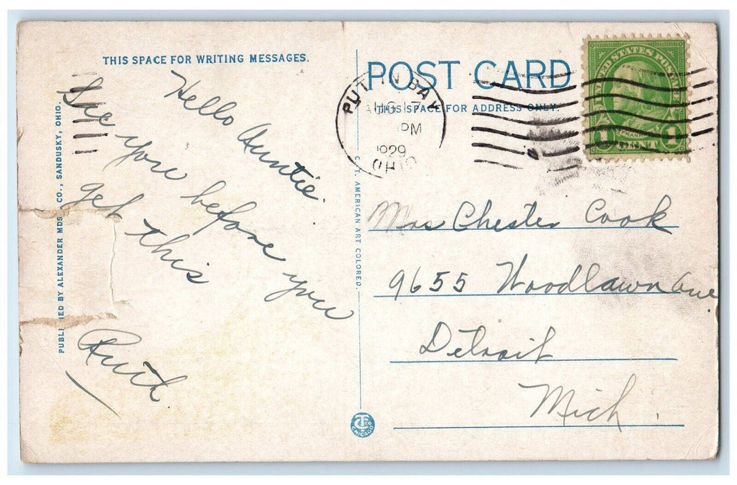 1929 Under Ground Lake Mammoth Cave Put-In-Bay Ohio OH Posted Vintage Postcard