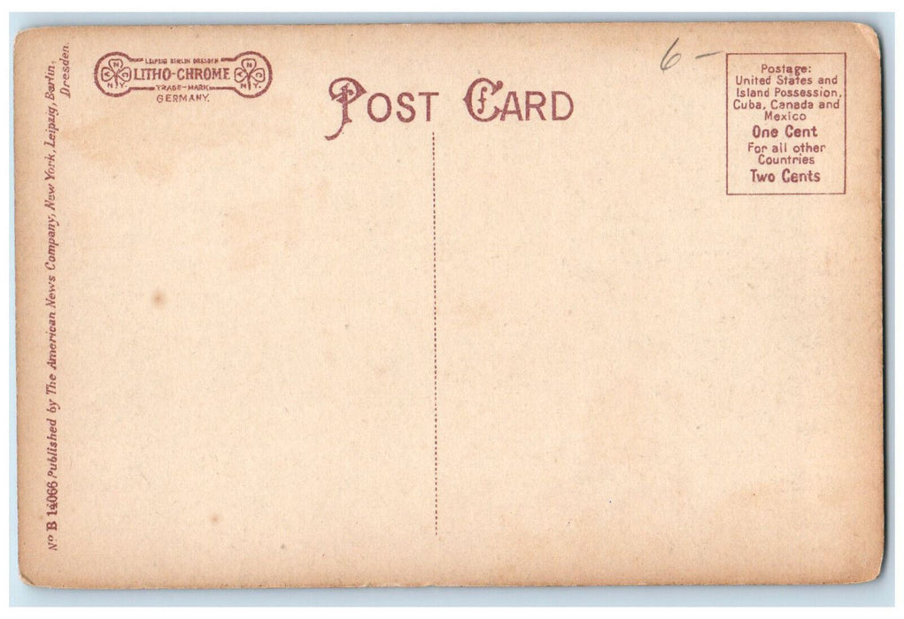 c1910 First M.E. Church Plainfield New Jersey NJ Antique Unposted Postcard