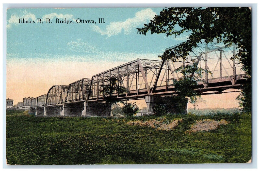 c1910's Illinois R. R. Railroad Ottawa IL Unposted Antique Postcard
